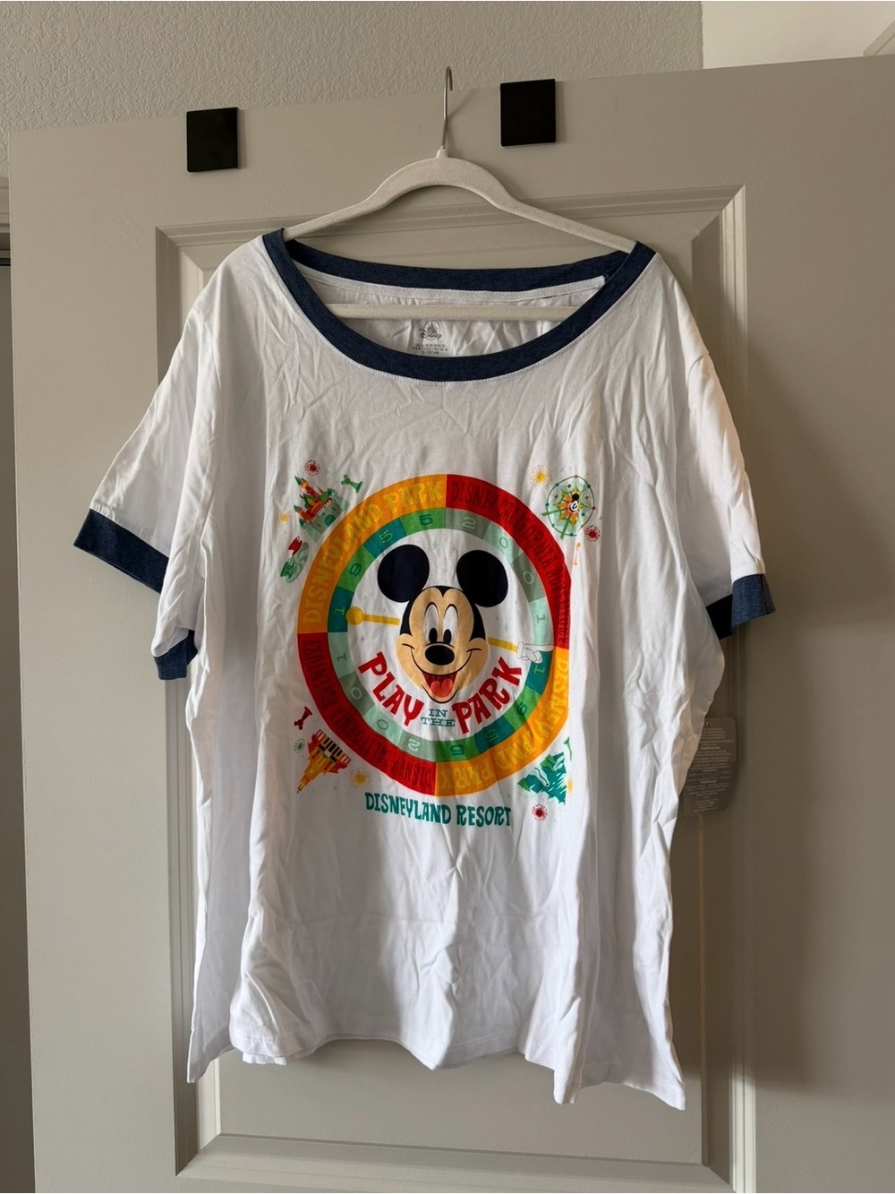 White Disneyland Mickey Mouse Play in the Park Ringer Tee - Disney Parks